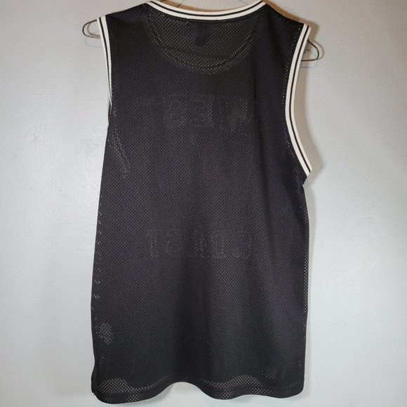 Forever 21 Shirt Womens Small Black Jersey Mesh West Coast California - Picture 2 of 5